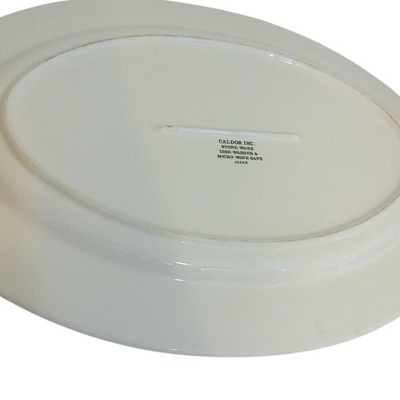 Vintage Caldor Christmas Tree Stone Ware Platter Made in Japan New - Picture 3 of 5